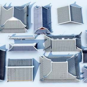 新中式屋顶3D模型下载